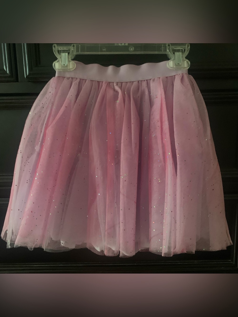 Girls Pink Glitter Tulle Skirt